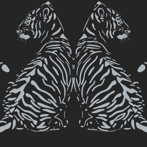 JUMBO // baby tiger - french grey_ raisin black - nursery 
