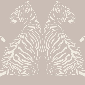 JUMBO // baby tiger - creamy white_ silver rust - nursery 