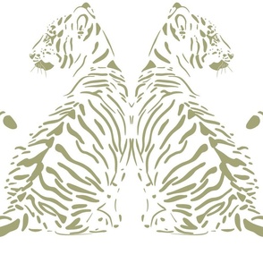 JUMBO // baby tiger - glade green_ pure white - nursery 