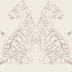 JUMBO // baby tiger - creamy white_ silver rust blush - nursery 