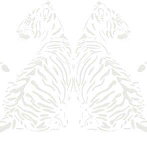 JUMBO // baby tiger - green glimpse_ pure white - nursery 