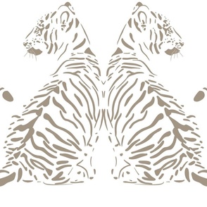 baby tiger - khaki brown_ pure white - nursery 