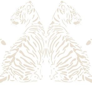 JUMBO // baby tiger - pure white_ radiant dawn nude - nursery 