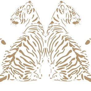 JUMBO // baby tiger - lion gold_ pure white - nursery 