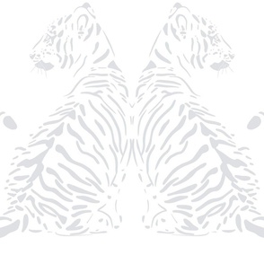 JUMBO // baby tiger - opalescent grey_ pure white - nursery 