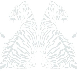 JUMBO // baby tiger - pure white_ rainsong blue - nursery 