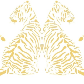 JUMBO // baby tiger - pure white_ sunny side up yellow - nursery 