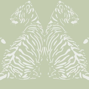 JUMBO // baby tiger - serendipity white_ valleyview green - nursery 