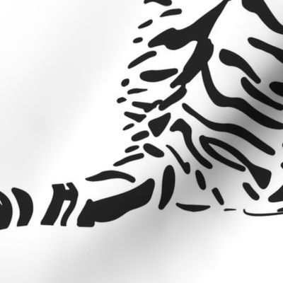 JUMBO // baby tiger - pure white_ raisin black - nursery 