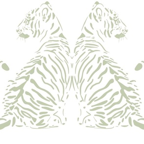 JUMBO // baby tiger - pure white_ valleyview green - nursery 
