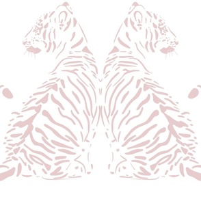JUMBO // baby tiger - pure white_ rose pink - nursery 