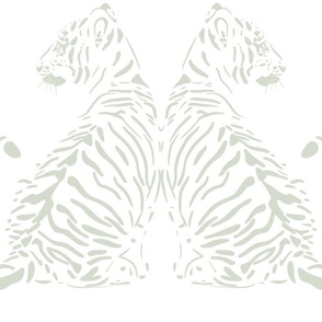 JUMBO // baby tiger - pure white_ wavecrest green - nursery 