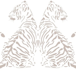 JUMBO // baby tiger - pure white_ silver rust blush - nursery 
