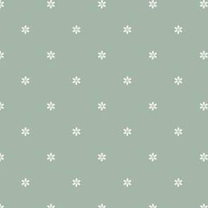 (M) polka dot blossom in frosty green Medium scale