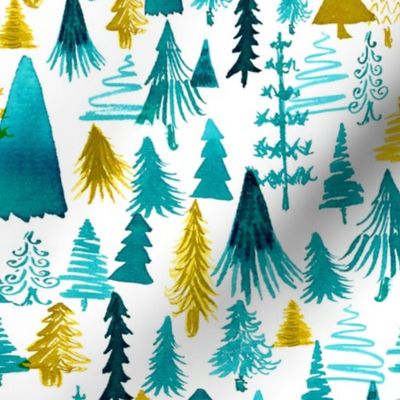 Evergreen Forest- Spruce & Gold