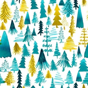 Evergreen Forest- Spruce & Gold