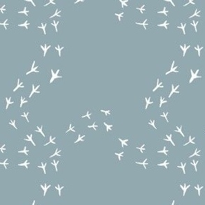 Chickadee snowprints  - Dark