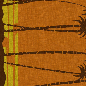 Tiki Beach Border - coconut