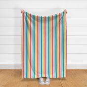 Spaced Vertical Stripes - Multi // large print // Multicolored