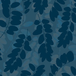 locust_leaves_navy_blue