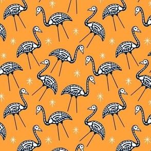 Halloween Flamingo | SM Scale | Golden Yellow, Navy, White