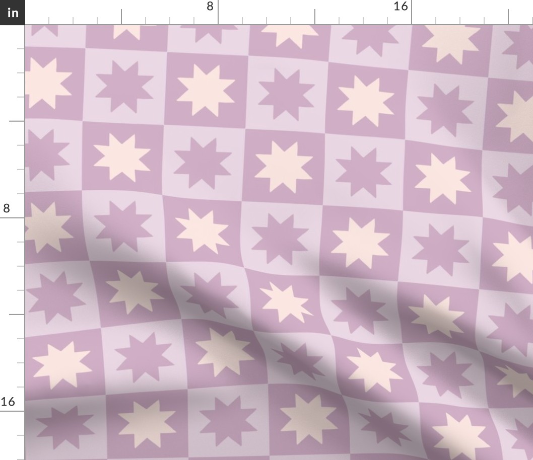 Variable Quilt Star Check in Lilac