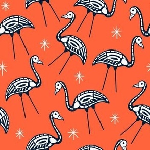 Halloween Flamingo | MED Scale | Orange, Navy, White