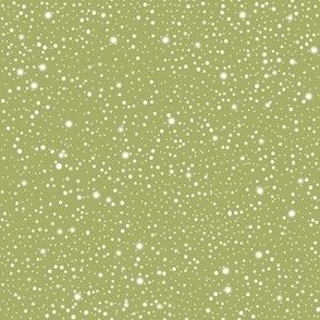 Enchanted Forest Snowfall - Whimsical Green Winter Background for Seasonal Decor