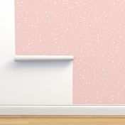 Whispering Snowfall on Blush - Gentle Pink Winter Wonderland for Cozy Seasonal Decor