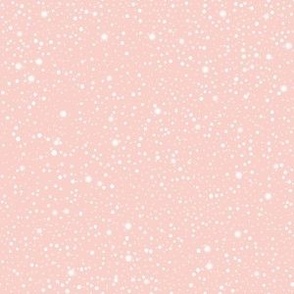 Whispering Snowfall on Blush - Gentle Pink Winter Wonderland for Cozy Seasonal Decor