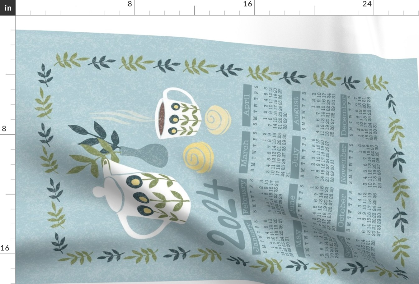 Fika - 2024 Calendar Tea Towel