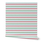 chevron multi two MED red green blue grey - christmas wish collection