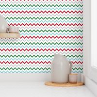 chevron multi two MED red green blue grey - christmas wish collection