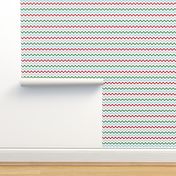 chevron multi two MED red green blue grey - christmas wish collection