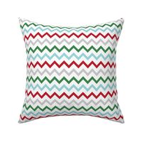 chevron multi two MED red green blue grey - christmas wish collection