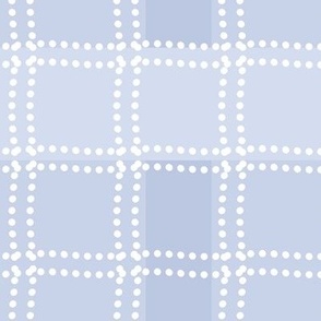White Dotted Line Checkered Blue