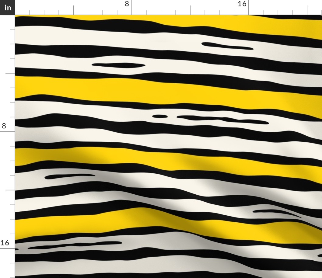 (jumbo scale) Monarch Caterpillar Stripes - yellow and black - C23