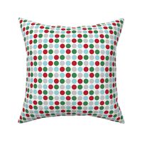 polka dots multi two MED red green blue grey - christmas wish collection