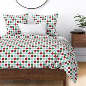 polka dots multi two LG red green blue grey - christmas wish collection