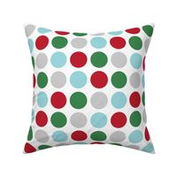 polka dots multi two LG red green blue grey - christmas wish collection