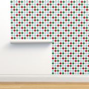 polka dots multi two LG red green blue grey - christmas wish collection