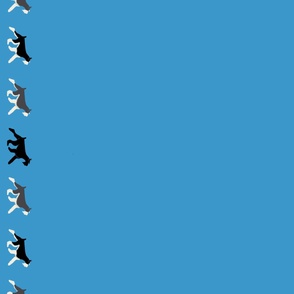Schnauzers border-light blue 54”x74”