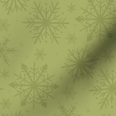 Lively Green Snowflakes - Vivacious Winter Pattern for Joyful Seasonal Accents