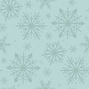Ice Blue Snowflake Harmony - Refreshing Winter Pattern for Elegant Seasonal Touch