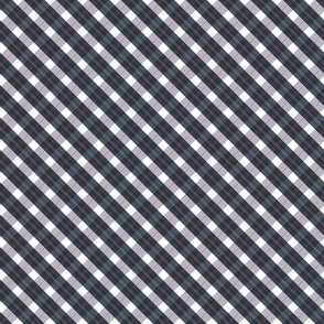 Diagonal plaid gray white red small scale