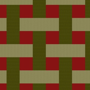 Crossed lines pattern Christmas Green