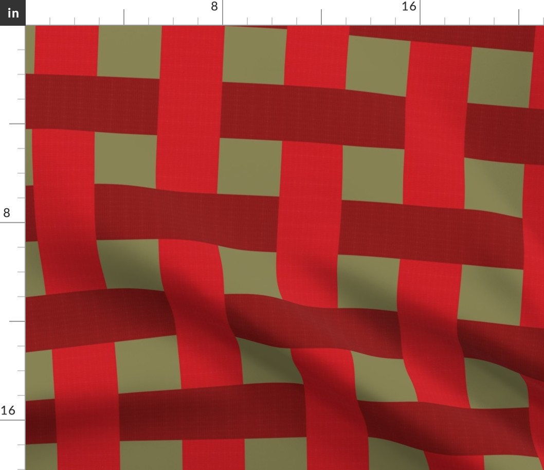 Crossed lines pattern Christmas Red