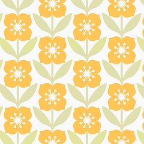 Yellow and green floral geometry 