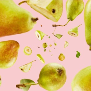 Fresh pears falling