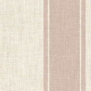 Stripes linen texture - large, blush 